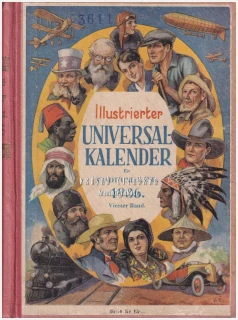 ILLUSTRIERTER UNIVERSAL-KALENDER FÜR DAS SCHALTJAHR 1936 | Politické obrazové přílohy: Nebezpečí, která ohrožují Evropu, Podíl Slovanů na obyvatelstvu Evropy stále roste!
